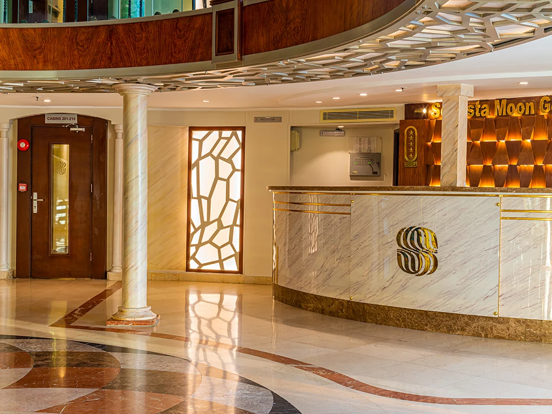 Lobby of the Sonesta Moon Goddess Nile Cruise Ship Nile cruise
